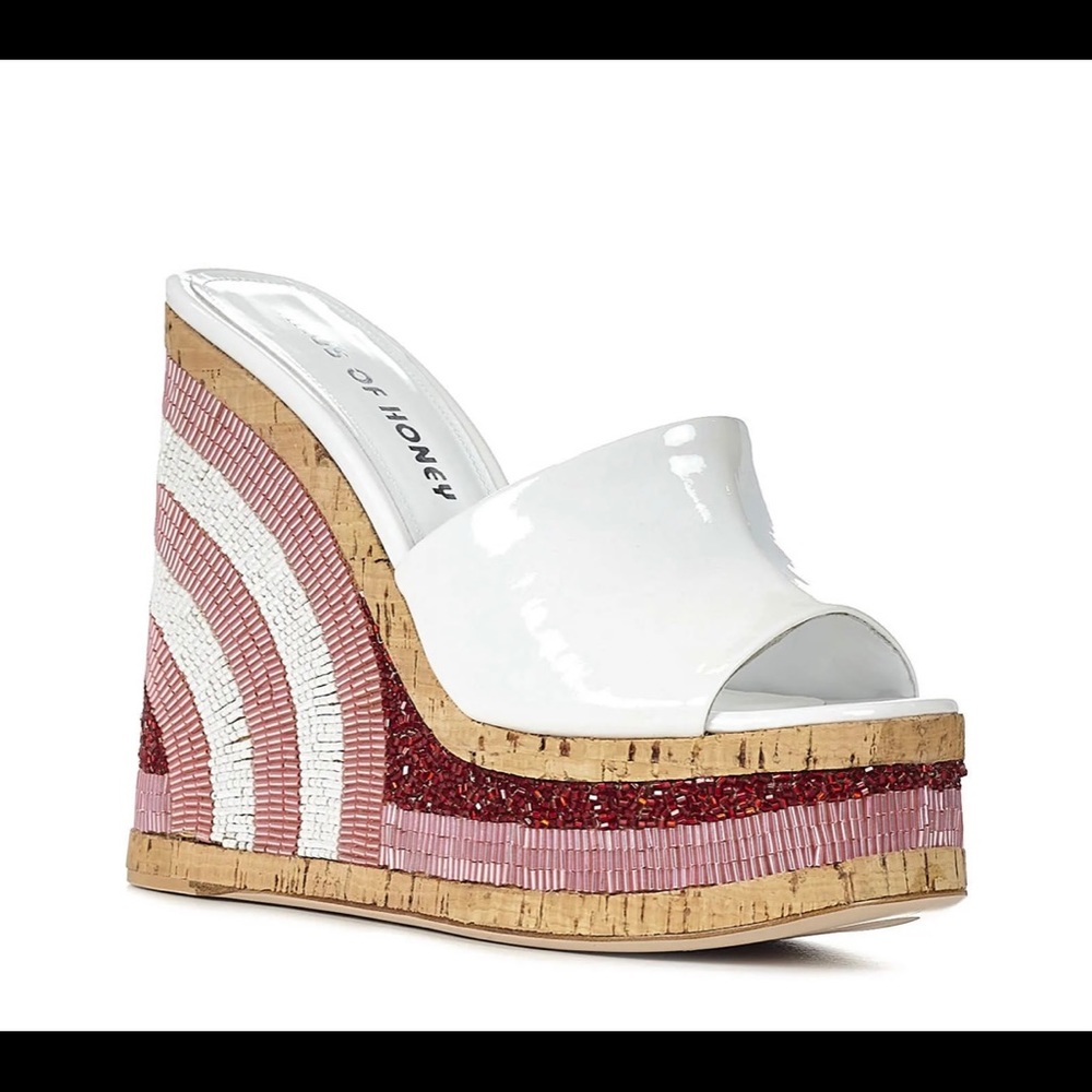 Haus Of Honey Lust Bead Sandals 37 NEW/RARE